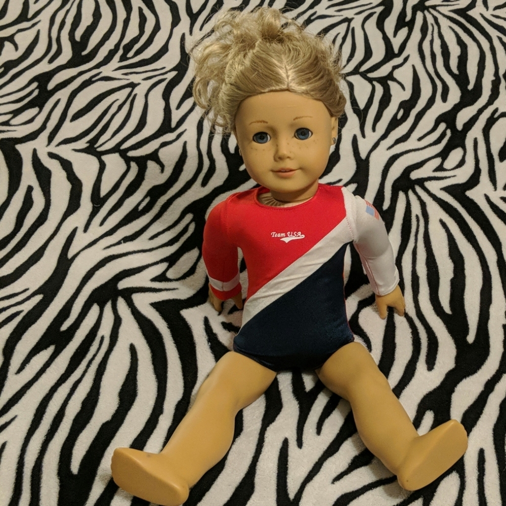 Little girls American girl team USA doll
